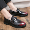 Hommes Microfibre Cuir Respirant Soft Semelle Rétro Slip Slip On Casual Chaussures De Travail