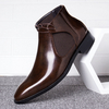 Hommes Microfibre Panel Splicing Soft Business Casual Chelsea Bottines