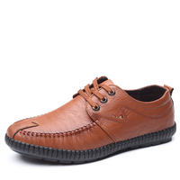 Hommes Microfibre Pure Color Casual Soft Mocassins en cuir Business