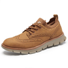 Hommes Microfibre Respirant Soft Semelle Antidérapante À Lacets Confortable Chaussures En Cuir Décontractées