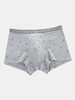 Hommes mignon imprimé coton viscose boxer confortable poche antibactérienne sous-vêtements en lin