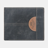 Hommes Mince Bifold Denim Motif PU Portefeuille En Cuir Multi-carte Fente Titulaire De La Carte Grande Capacité Porte-Mo