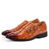 Hommes Mode Casual Point Toe Vein Buckle Plus Taille Business Dress Shoes