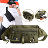 Hommes mode multi-couches poches antivol caisse enregistreuse personnelle sac de poitrine sac de taille sac à bandoulièr