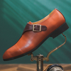 Hommes Monk Contrast Color Business Chaussures habillées en cuir PU