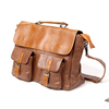 Hommes Multi-poches Vintage PU cuir grande capacité portable mallette sac à bandoulière