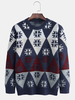 Hommes nouvelle mode col rond rhombo des pulls pull