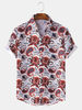 Hommes nouvelle mode plage impression chemises à manches courtes