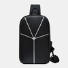 Hommes Nylon Casual Sports de plein air couleur unie sac de poitrine sac à bandoulière