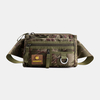Hommes Nylon Sac de poitrine multicouche de grande capacité Sac de taille antivol multi-poches Sac à bandoulière à bando