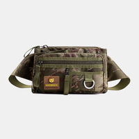 Hommes Nylon Sac de poitrine multicouche de grande capacité Sac de taille antivol multi-poches Sac à bandoulière à bando