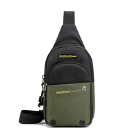 Hommes Nylon tissu Sport léger décontracté sac à bandoulière grande capacité sangle réglable pêche poitrine sac