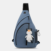 Hommes Nylon trou de casque étanche grande capacité poitrine sacs sac à bandoulière sacs à bandoulière avec ornements