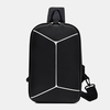Hommes Nylon USB Charge Casual Outdoor Brief Chest Bag Sac à bandoulière