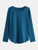 Hommes O-Neck Slim Solid Color New Trend Bottoming Chemises à manches longues