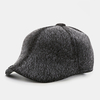Hommes occasionnels en plein air chaud couleur unie Protection des oreilles Faux vison cheveux avant chapeau béret chape