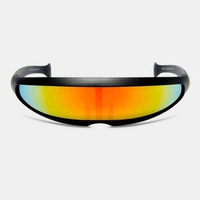 Hommes One-piece Personality Space Robot SF Movie Fashion Cool Lunettes de soleil