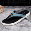 Hommes Outdoor Beach Slip On Denim Tissu Casual Flip Flop Pantoufles