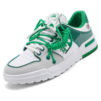 Hommes Outdoor Lace Up Splicing Skateboard Shoes Baskets décontractées antidérapantes