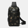 Hommes Oxford Antivol Code Verrouillage Conception Étanche Poitrine Sac Grande Capacité USB Charge Multifonction Sac À B