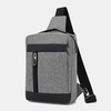 Hommes Oxford Grande Capacité Poitrine Sac Casual Multifonction Écouteur Trou Conception Sac À Bandoulière Sac À Bandoul
