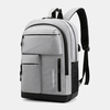 Hommes Oxford multi-poches grande capacité USB sac à dos de charge décontracté sac décole imperméable sauvage