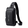 Hommes Oxford tissu antivol serrure grande capacité USB charge multifonctionnel décontracté sac de messager sac de poitr