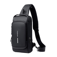 Hommes Oxford tissu antivol serrure grande capacité USB charge multifonctionnel décontracté sac de messager sac de poitr