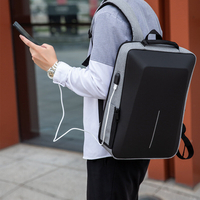 Hommes Oxford tissu grande capacité étanche USB charge 16 pouces sac dordinateur portable antivol affaires sac à ma