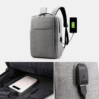 Hommes Oxford USB charge poids léger grande capacité 15, 6 pouces sac à dos pour ordinateur portable