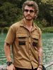 Hommes Patché Utility Multi Pocket Graceful Leisure Toutes les chemises assorties