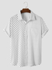 Hommes Patchwork à pois Soft Chemises de loisirs gracieuses respirantes