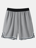 Hommes Patchwork Contraste Ourlet Taille Élastique Loisirs Lâche Milieu Longueur Shorts