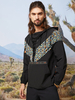 Hommes Patchwork Tie Up Sweats à capuche avec cordon de serrage