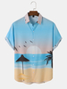 Hommes Paysage Hawaii Style Décontracté Skin Friendly All Matched Soft Chemises