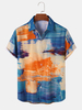 Hommes peinture à lhuile vacances Soft confortables respirant tous chemises assorties
