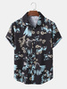 Hommes Pissenlits Graphique Style Vintage Soft Décontracté Manches Courtes Régulier Milieu Longueur Chemises