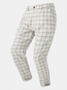 Hommes Plaid Motif Boutons Double Poches Cheville Longueur Pantalon De Costume Formel