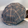 Hommes Plaids De Laine Chaud Épais Protection De Loreille Plus Circonférence De La Tête Chapeau Octogonal Gavroche