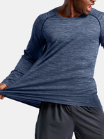 Hommes Plaine Haute Élasticité Col Ras Du Cou Décontracté Manches Longues Soft T-Shirts