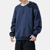 Hommes Plus Pulls à col rond en velours Youth Chemise à fond épais et chaud