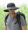 Hommes Plus Taille Crème Solaire Large Bord UV Protection Chapeau De Pêche En Plein Air Dété Chapeau De Soleil
