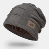 Hommes Plus velours hiver extérieur garder au chaud petite étiquette décoration bonnet tricoté