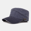 Hommes Polyester Casual Couleur unie Chapeau militaire réglable Extérieur Visière à visière courte Chapeau plat de trans