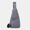 Hommes Polyester Grande Capacité Multi-poches Étanche Sac À Bandoulière Décontracté Sac Poitrine Sac À Bandoulière