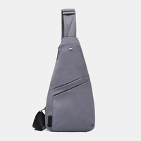 Hommes Polyester Grande Capacité Multi-poches Étanche Sac À Bandoulière Décontracté Sac Poitrine Sac À Bandoulière