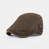 Hommes Polyester Solide Couleur Respirant Mince Chapeau Mince Dété En Plein Air Parasol Visière Béret Chapeau Avant