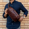 Hommes PU cuir anti-vol Vintage sac à bandoulière décontracté sac à bandoulière sac de poitrine sac à bandoulière sac hi