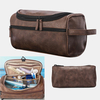 Hommes PU cuir grande capacité multifonction étanche voyage sac cosmétique sac de rangement sacs à main