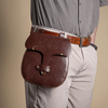 Hommes PU Cuir Grande Capacité Vintage Porte-Monnaie Sac Carré Sac De Taille
